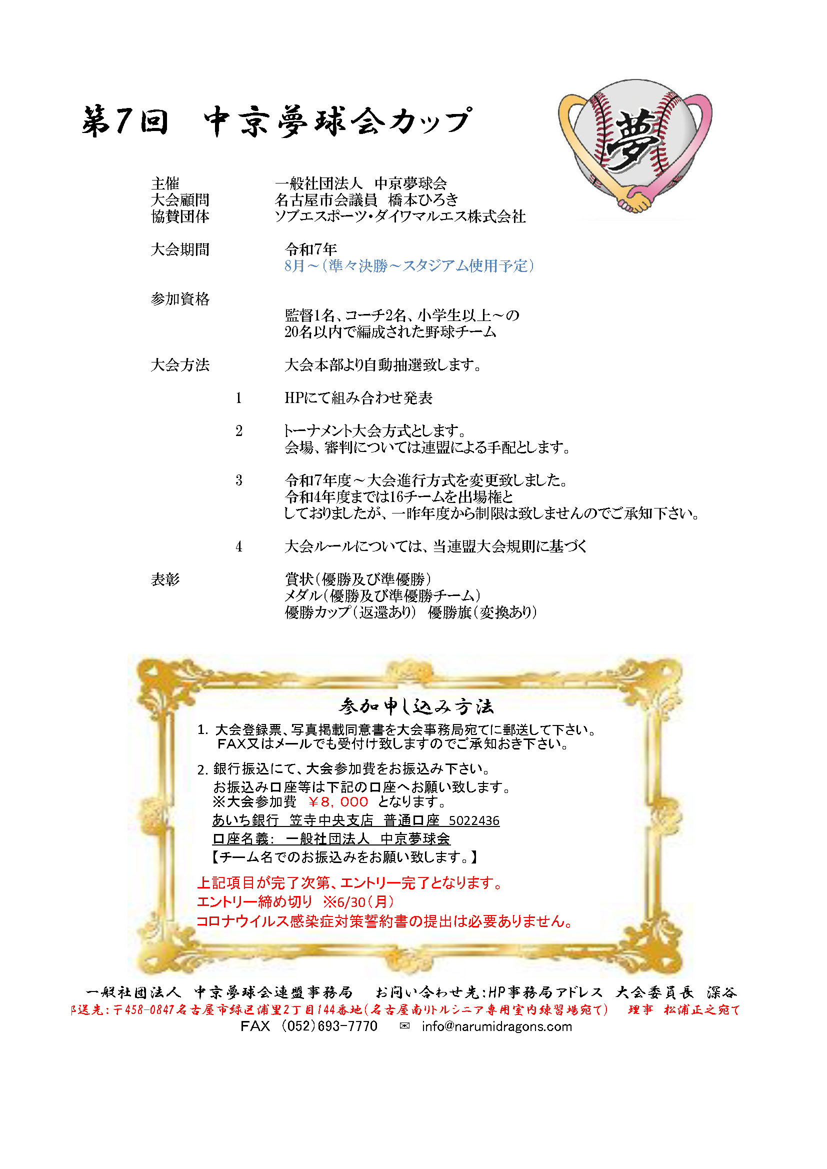 第7回 中京夢球会カップ