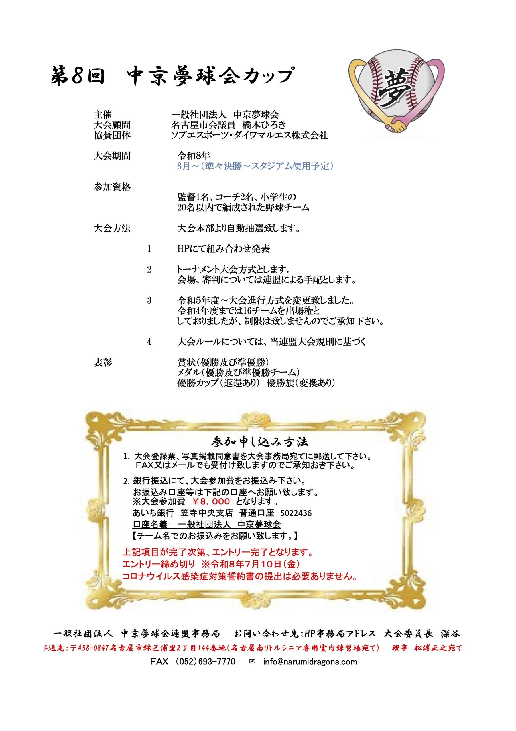 第8回 中京夢球会カップ